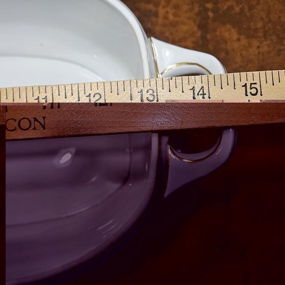 Epiag Pastelle Extra Large 14.5" Covered Tureen Lid Czech Porcelain Floral Gold - Picture 12 of 14